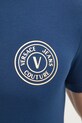 Versace Jeans Couture tricou din bumbac 78GAHT00.CJ00T bleumarin