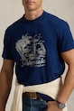 Памучна тениска Polo Ralph Lauren Short Sleeve тъмносин 710958249