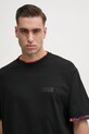 Bavlněné tričko Versace Jeans Couture černá 78GAH6X1.J0001