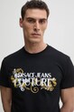 Хлопковая футболка Versace Jeans Couture чёрный 78GAHC05.CJ01C