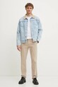 Versace Jeans Couture tricou din bumbac 78GAHE03.CJ00E alb SS25