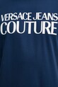 Хлопковая футболка Versace Jeans Couture 78GAHE05.CJ00E тёмно-синий