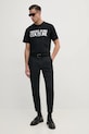 Versace Jeans Couture tricou din bumbac 78GAHE05.CJ00E negru SS25