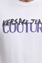 Versace Jeans Couture t-shirt bawełniany 78GAHE06.CJ00E biały