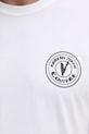 Versace Jeans Couture tricou din bumbac 78GAHE07.CJ00E alb