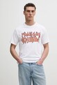 Versace Jeans Couture tricou din bumbac alb 78GAHT03.CJ00T