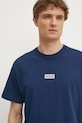Bavlnené tričko Versace Jeans Couture tmavomodrá 78GAHT08.CJ00T