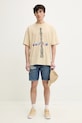 Diesel t-shirt bawełniany T-BOXT-R4 T-SHIRT A16208.0DRAM beżowy SS25