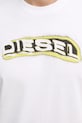 Хлопковая футболка Diesel T-ADJUST-R4 T-SHIRT A16397.0GRAI белый