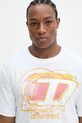 Diesel tricou din bumbac T-ADJUST-R11 T-SHIRT alb A16430.0QKAP