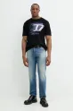 Pamučna majica Diesel T-ADJUST-R11 T-SHIRT A16430.0QKAP crna SS25