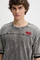 Bombažna kratka majica Diesel T-HOXT T-SHIRT siva A16916.0PKAN