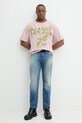 Diesel tricou din bumbac T-BOXT-R28 T-SHIRT A17639.0SLBT roz SS25