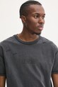 Бавовняна футболка PURPLE BRAND TEXTURED INSIDE OUT TEE сірий P101.JBCP125