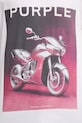 PURPLE BRAND tricou din bumbac CLEAN JERSEY SS TEE P109.CBAC125 alb