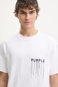 PURPLE BRAND t-shirt bawełniany HWT JERSEY SS TEE biały P117.HWWD125
