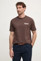 Odjeća Pamučna majica Barbour MTS1382BR98 smeđa