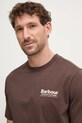 Barbour t-shirt bawełniany brązowy MTS1382BR98