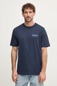 Oblečenie Bavlnené tričko Barbour MTS1382NY91 tmavomodrá