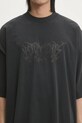 VETEMENTS cotton t-shirt Drip Metal Oversized black UA66TR660B