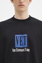 Бавовняна футболка VETEMENTS Vet Cropped Cropped Boxy чорний UA66TR685B