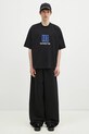 Бавовняна футболка VETEMENTS Vet Cropped Cropped Boxy UA66TR685B чорний