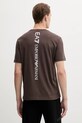 Odzież EA7 Emporio Armani t-shirt bawełniany AF10375.7M000567 brązowy