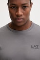 Bombažna kratka majica EA7 Emporio Armani siva AF10375.7M000567