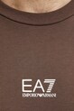 Bavlněné tričko EA7 Emporio Armani AF12874.7M000276 hnědá