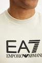 Хлопковая футболка EA7 Emporio Armani AF10375.7M000224 бежевый