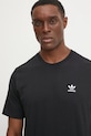 Памучна тениска adidas Originals Trefoil черен JI8545