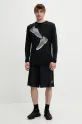 Majica z dolgimi rokavi MM6 Maison Margiela SH0GC0052.M20101 črna SS25