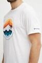 Columbia t-shirt bawełniany Path Lake biały 1934814.