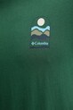 Βαμβακερό μπλουζάκι Columbia Explorers Canyon 2036451. πράσινο