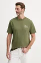 United Colors of Benetton t-shirt bawełniany regular zielony 34BNU10AP