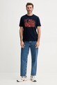 Хлопковая футболка United Colors of Benetton 3I1XU10A4 тёмно-синий SS25