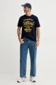 United Colors of Benetton t-shirt bawełniany 3I1XU10A4 granatowy SS25