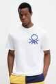 Хлопковая футболка United Colors of Benetton хлопок белый 3BL0U10A2
