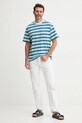 Бавовняна футболка United Colors of Benetton 30CXU10A0 блакитний SS25