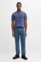 United Colors of Benetton tricou din bumbac 3F98U109Y albastru SS25