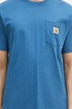 Carhartt WIP t-shirt bawełniany Pocket granatowy I030434.2LZXX