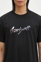 Carhartt WIP t-shirt bawełniany Drip Script czarny I034405.89XX