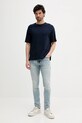 Льняная футболка United Colors of Benetton 3UTFU10A5 тёмно-синий SS25