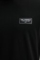 Памучна тениска Karl Lagerfeld 552224.755052 черен