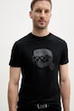 Bavlnené tričko Karl Lagerfeld čierna 552251.755076