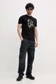 Βαμβακερό μπλουζάκι Karl Lagerfeld 552241.755067 μαύρο SS25