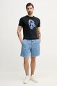 Хлопковая футболка Karl Lagerfeld 552241.755065 тёмно-синий SS25