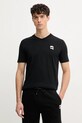 Бавовняна футболка Karl Lagerfeld бавовна чорний 552224.755021