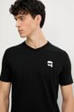 Бавовняна футболка Karl Lagerfeld чорний 552224.755021