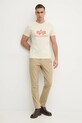 Бавовняна футболка Alpha Industries 100501CB бежевий SS25